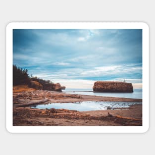 Early Morning at Pokeshaw Rock in New-Brunswick, Canada V3 Sticker